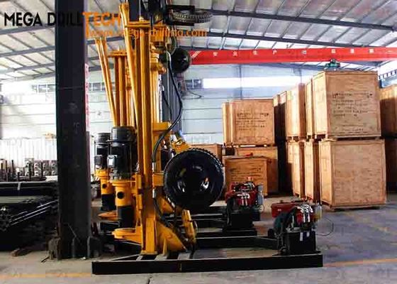 MDT-200D perceuse à roche portative autopropulsée à air DTH 200m pour le forage de puits d'eau