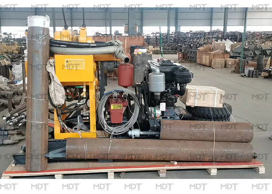Plate-forme de forage géologique diesel portative d'axe de noyau 200m profondément pour le puits d'eau