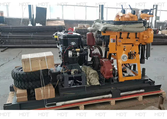Plate-forme de forage géologique diesel portative d'axe de noyau 200m profondément pour le puits d'eau